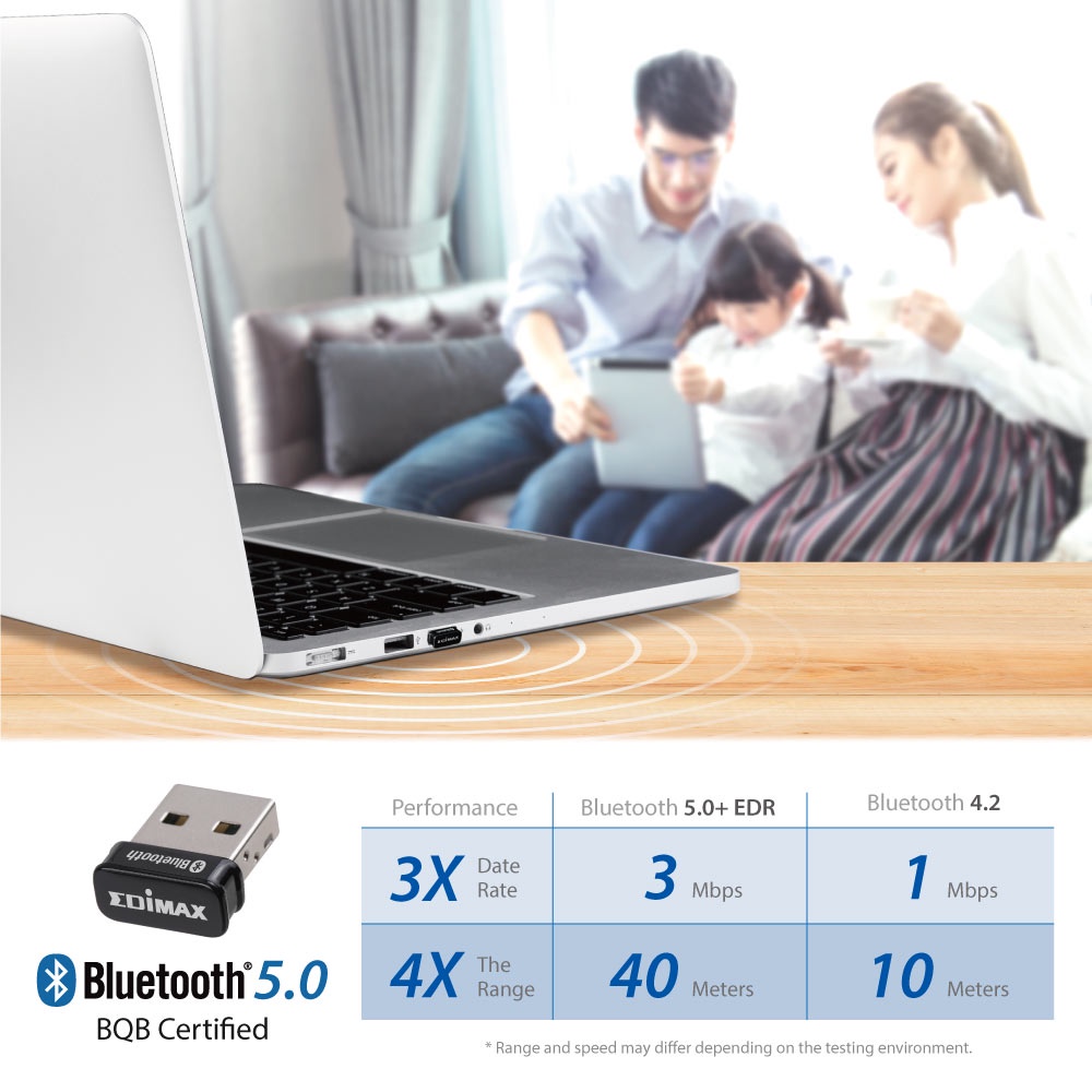Bluetooth 5.0 Nano USB Adapter BT8500 EDIMAX (Lifetime Forever