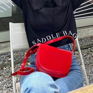 saddle bag✨| กระเป๋าหนัง กระเป๋าสะพายสไตล์เกาหลี มินิมอล