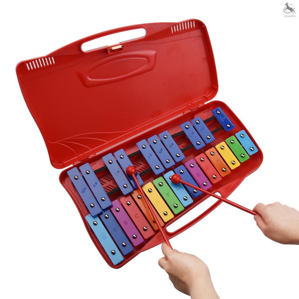 d-amp-b-เครื่องดนตรี-xylophone-25-โน๊ตพร้อมกล่องเคส-2-ชิ้นของเล่นเสริมการเรียนรู้เด็ก