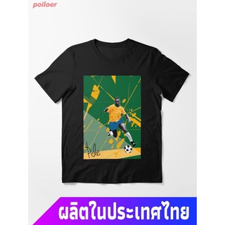 ฝ้ายเสื้อยืดพิมพ์ลายpoiloer New PELE Essential T-Shirt ฟุตบอล เสื้อยืดพิมพ์ลาย เสื้อยืดผ้าฝ้ายs-5xl