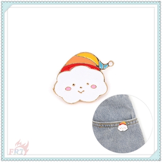 ★ Ins：Smiling Face Cloud - Rainbow Hat Brooches ★ 1Pc Enamel Pins Backpack Button Badge Brooch
