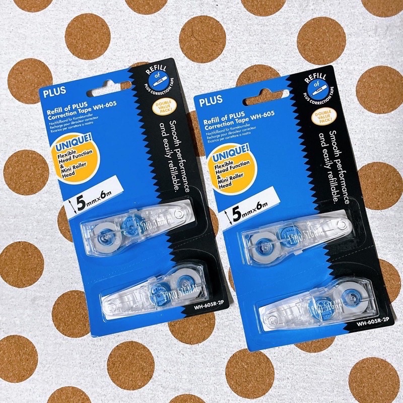 Plus Correction tape + Refill correction tape เทปลบคำผิดลายการ์ตูน