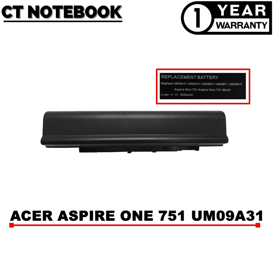 battery-acer-aspire-one-751-aspire-one-751-bk23-um09a31-um09a41-แบตเตอรี่โน๊ตบุ๊ค-acer-ประกัน-1-ปี-พร้อมส่ง