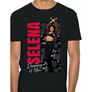 tshirtเสื้อยืดคอกลมฤดูร้อนเสื้อยืด พิมพ์ลายนักร้อง Selena Quintanilla ยุค 90S สีดํา สีแดง สําหรับผู้ชายSto4XL