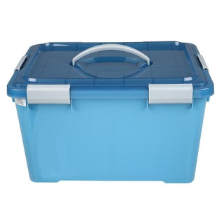 กล่องใส่ของอเนกประสงค์ฝาปิด HK-8351 50.3x36.6x30 ซม. สีฟ้า กล่องใส่ของอเนกประสงค์ วัสดุผลิตจากพลาสติกคุณภาพดี แข็งแรงทนท