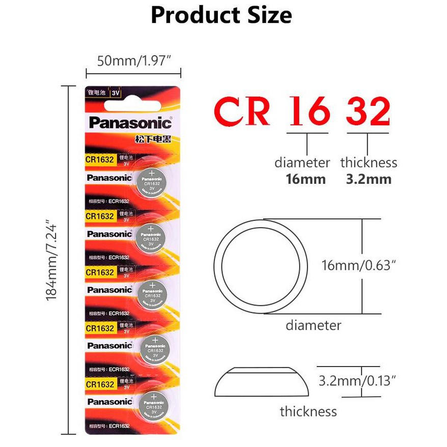 ภาพสินค้าถ่านกระดุม จาก Indonesia รุ่น CR2032 CR2025 CR2016 CR1632 CR1620 CR1220 CR1616 3V Lithium Battery พร้อมส่ง จากร้าน aeg19110 บน Shopee ภาพที่ 4