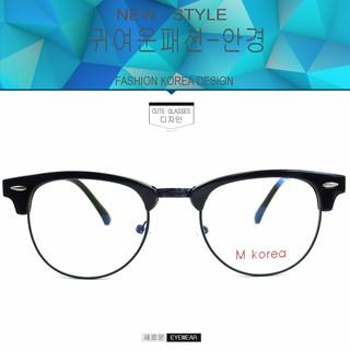 Fashion M korea แว่นตากรองแสงสีฟ้า D 754 สีดำเงาขาดำ ถนอมสายตา
