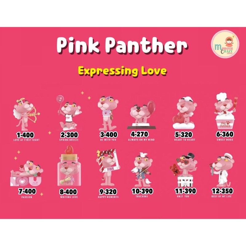 ภาพหน้าปกสินค้า️พร้อมส่ง...แบบสุ่ม&แบบตัวแยก ️Pop Mart Pink Panther Expressing Love Series