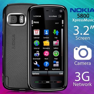 โทรศัพท์มือถือโนเกียปุ่มกด NOKIA 5800 (สีดำ)  จอ 3.2นิ้ว 3G/4G รุ่นใหม่ 2020