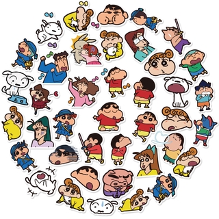 สติ๊กเกอร์ลายการ์ตูน Crayon Shin - Chan กันน้ํา 40 ชิ้นสําหรับตกแต่งสแครบบุ้ค