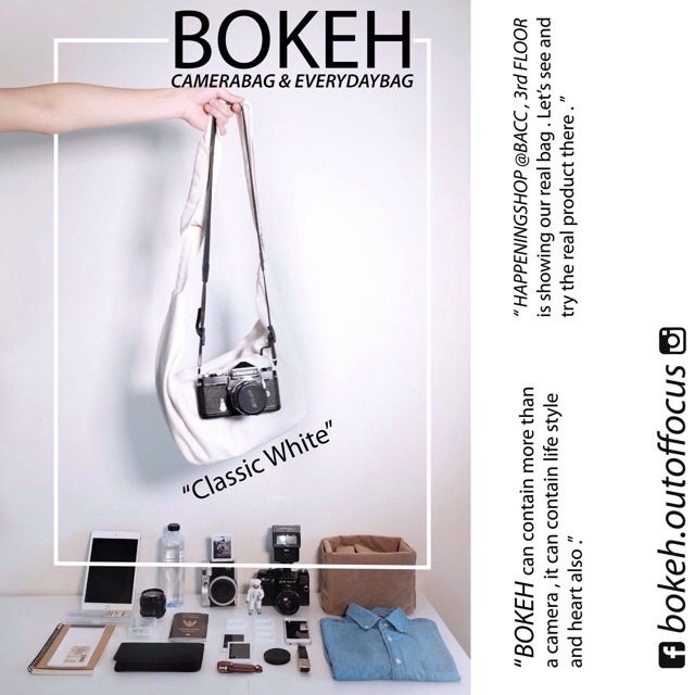 bokeh-camerabag-กระเป๋ากล้องรุ่นคลาสสิคไวท์-classic-white