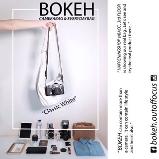 Bokeh Camerabag : กระเป๋ากล้องรุ่นคลาสสิคไวท์ Classic White