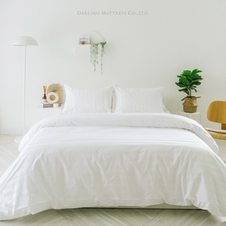 Darling Mattress ชุดผ้าปูและผ้านวมคอตตอนซาตินแท้100%, 465 เส้นด้าย (100% Cotton Bedsheet and Duvet Set 465 Thread count)