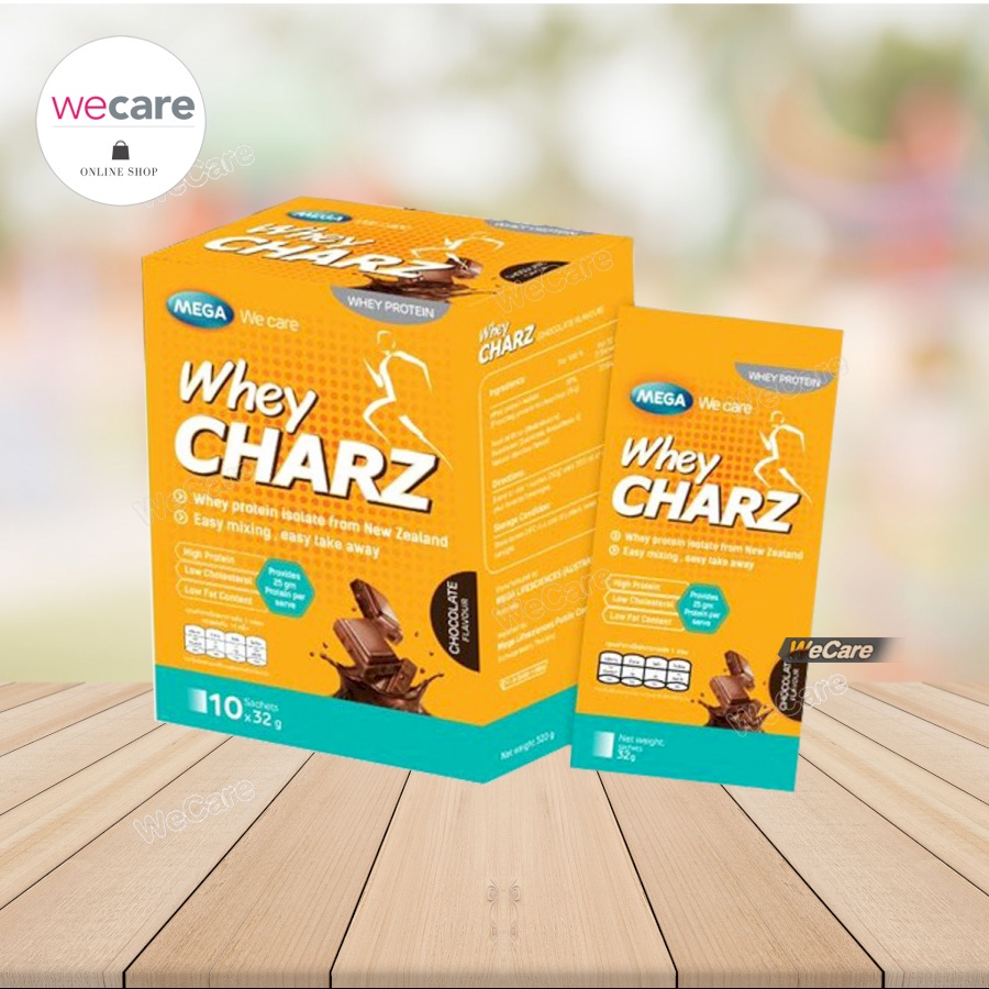 ภาพหน้าปกสินค้าMega we care whey charz ( 10ซอง / กล่อง ) เมก้า เวย์ ชาร์ซ รสช็อกโกแลต จากร้าน wecareshop บน Shopee