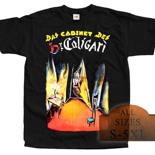 เสื้อยืดผู้ชาย เสื้อยืด ผ้าฝ้าย พิมพ์ลายกราฟิกอนิเมะ Gothic The Cabinet Of Dr Caligari V14 Horror สําหรับผู้ชาย S-5XL