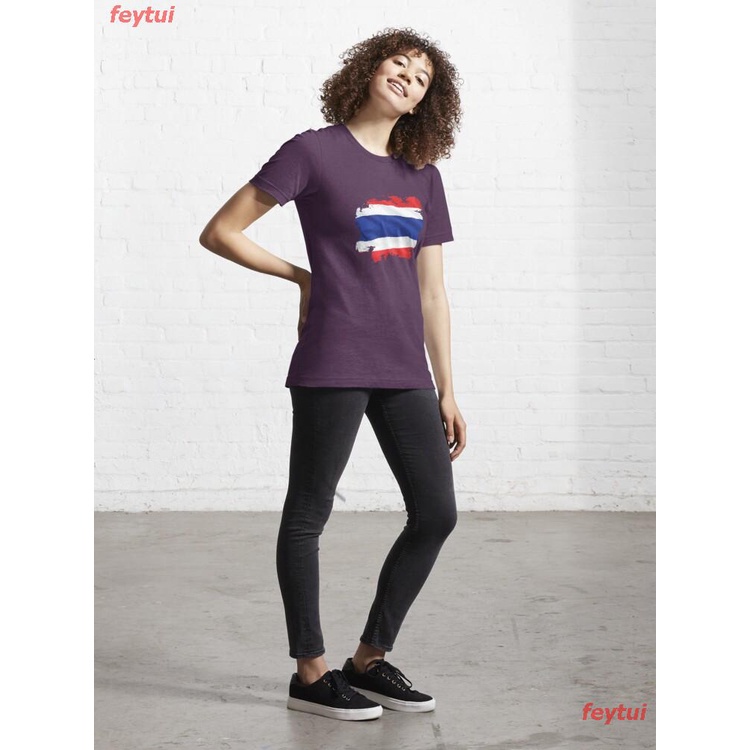 ธงชาติไทย-ฉันรักประเทศไทย-thailand-flag-thailand-flag-breaking-style-essential-t-shirt-คอกลม-แฟชั่น-แขนสั้น-แฟชั่น-เสื้
