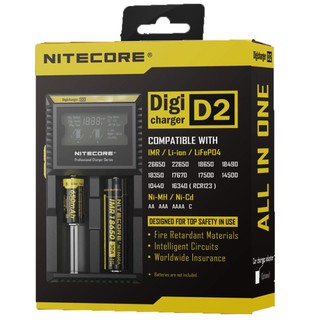 เครื่องชาร์จถ่าน NITECORE Intellicharger D2 หน้าจอดิจิตอล ของแท้ โค้ดเช็คได้