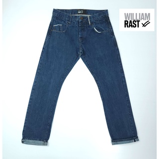 ยีนส์ริมแดง Selvedge William Rast เอว 33 สีเข้ม ผ้าSlubby ขากระบอกเล็ก