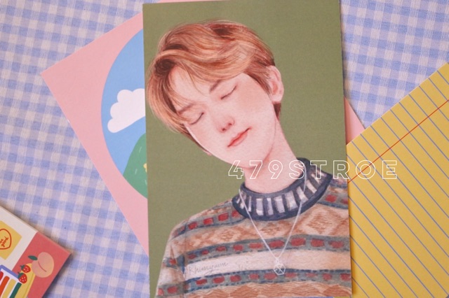 postcard-happy-bbh-โปสการ์ดแบคฮยอน-ขนาด-a6-พิมพ์-2-ด้าน