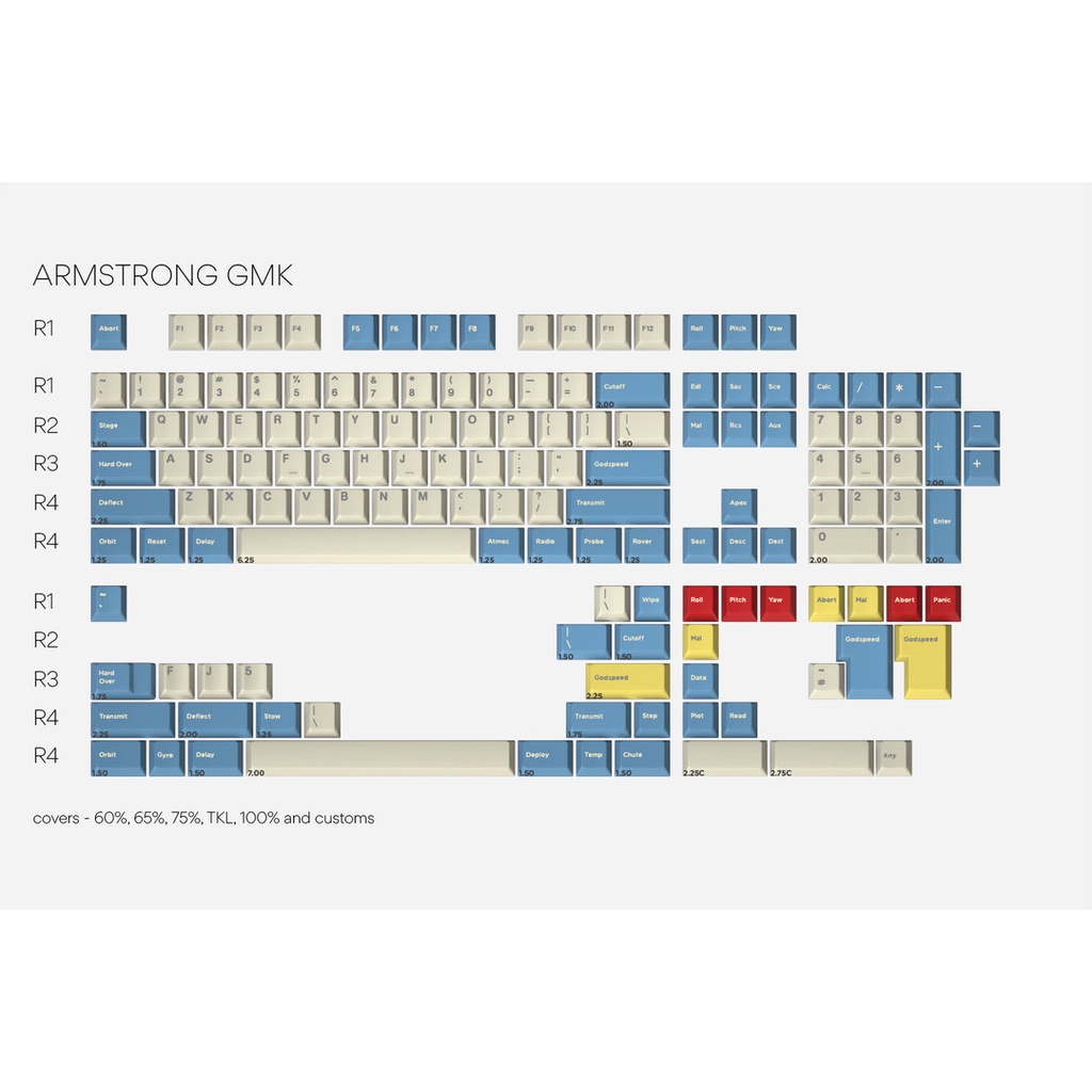 【美品】GMK Godspeed Armstrong Kit+Novelties DROP GMK Godspeed Custom Keycap Set Armstrong base and Novelties