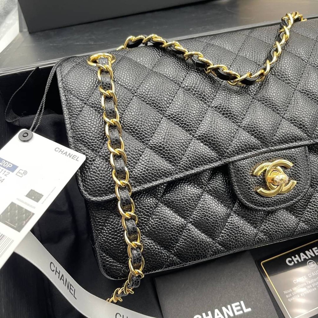 chanel-classic-10-สีดำอะไหล่ทอง-ซับในแดง-grade-vip-size-25cm-free-box-set