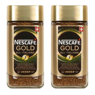 NESCAFE กาแฟสำเร็จรูป เนสกาแฟ โกลด์ ออล อิตาเลี่ยน่า คอฟฟี่ ฟรีซ ดราย ชุดละ 2 ขวด ขวดละ 200 กรัม / NESCAFE Gold All Ital