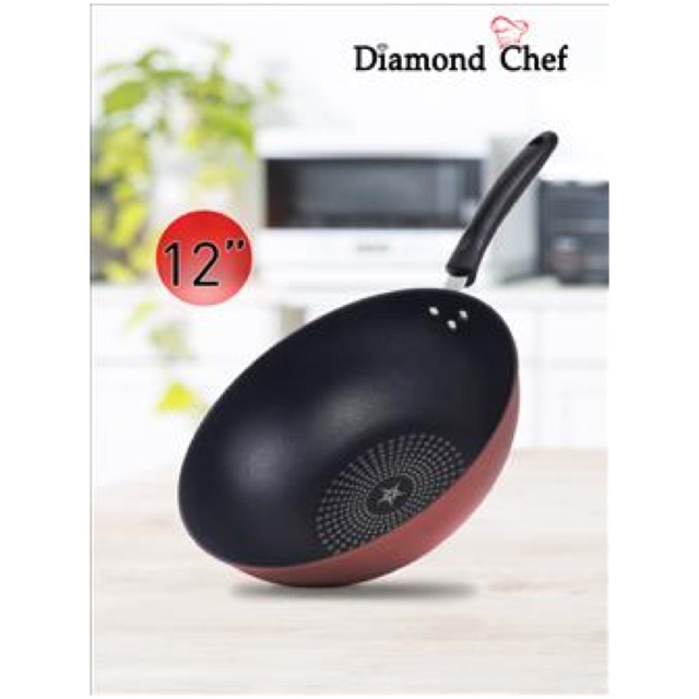 Diamond Chef กระทะเคลือบ NonStick ขนาด 12 นิ้ว Shopee Thailand