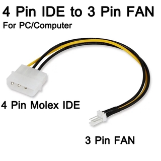 สายแปลงไฟ 4 Pin IDE ไปเป็น 3 Pin สำหรับพัดลม 4 Pin Molex IDE to 3 Pin Computer CPU/Case Fan Power Connector Cable