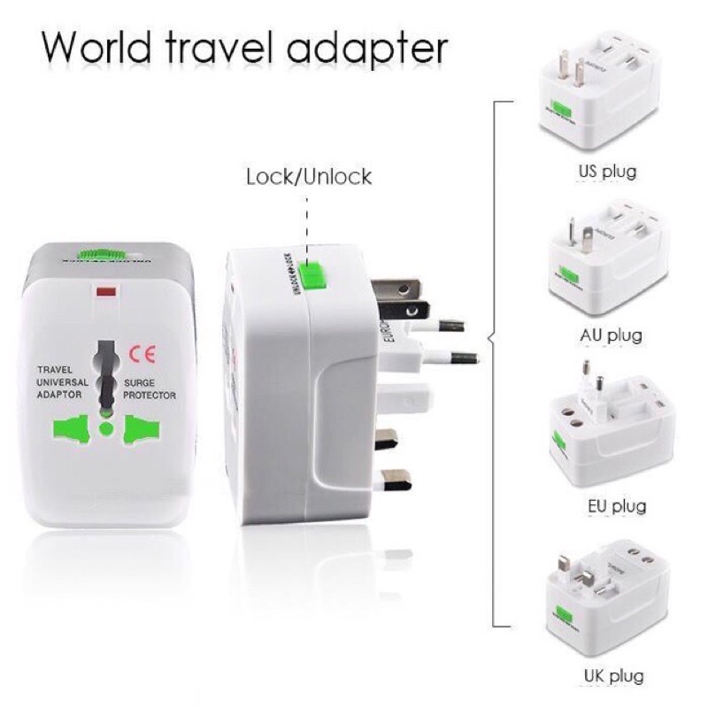 universal-travel-2usb-adaptor-all-in-oneหัวแปลงปลั๊กทั้วโลก-สำหรับนักเดินทาง-สีขาว