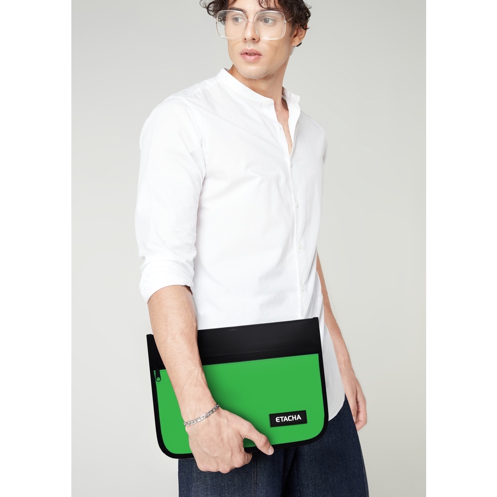กระเป๋าผ้าใบ-etacha-สะพายข้าง-รุ่น-cross-สีเขียว