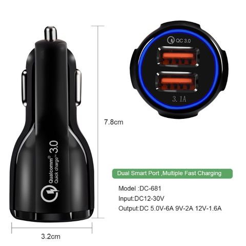 ที่ชาร์จในรถqc3-0-quick-charge-ชาร์จเร็ว-ที่ชาร์จในรถ-usb-car-charger-2-ช่อง-ที่ชาร์จในรถ-amp-car-charge