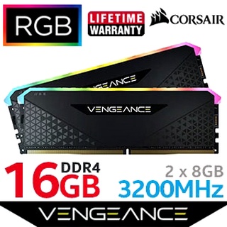 สินค้า 16GB (8GBx2) DDR4/3200 RAM PC (แรมพีซี) CORSAIR VENGEANCE RGB RS (CMG16GX4M2E3200C16) LT