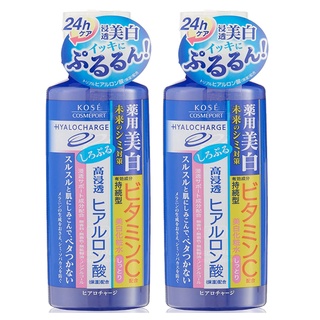 KOSE COSMEPORT HYALOCHARGE โลชั่นบำรุงผิวหน้า ไฮยาโลชาร์จ ไวท์ โลชั่น เอ็ม มอยซ์ สูตรวิตามินซี ไฮยาลูรอน 2 ขวด ขวดละ 180