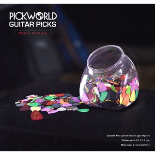 ปิ๊กกีตาร์ Pickworld - Special Mix Custom Gold Logo Imprint