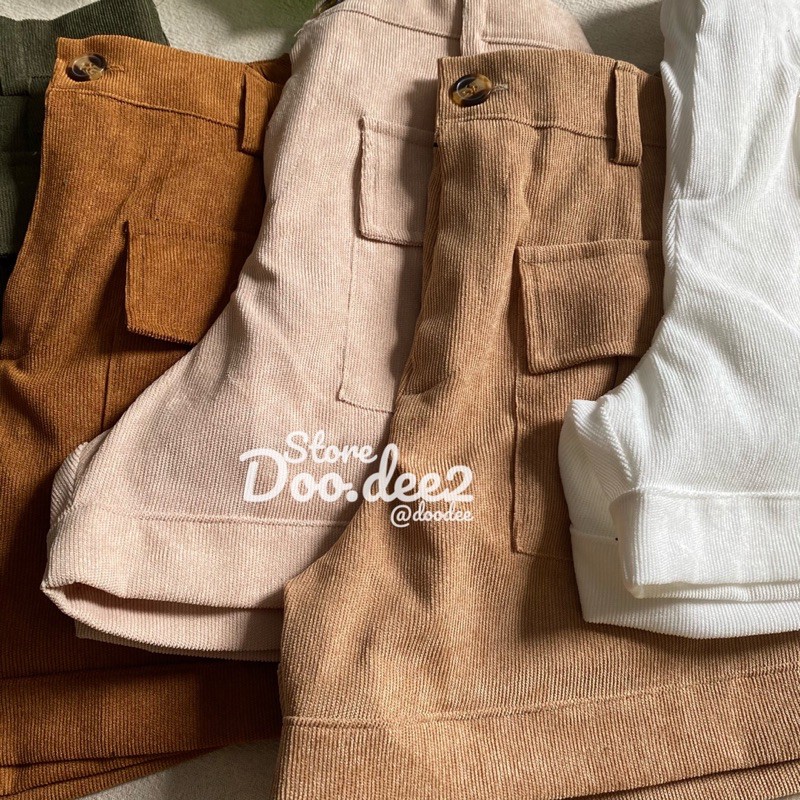 ภาพสินค้า️DOODEE2 ️กางเกงขาสั้น ลูกฟูก มีกระเป๋าหน้า 2 ข้าง จากร้าน doo.dee2 บน Shopee ภาพที่ 2