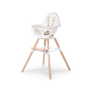 CHILDHOME เก้าอี้ทานอาหาร EVOLU ONE.80° CHAIR NATURAL / WHITE 2 in 1 + BUMPER