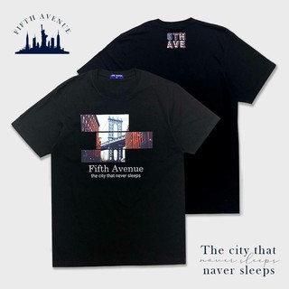 5thave เสื้อยืดแขนสั้นคลาสสิค รุ่น City in USA (Bridge)