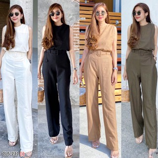 ชุดเซทเสื้อแขนกุด+กางเกงขายาว ใส่เที่ยวสวยๆ ชุดเซทน่ารัก ชุดเซทสวยๆ