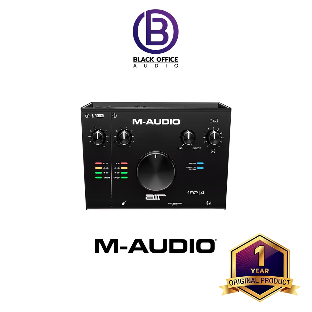 m-audio-air-192-4-ออดิโออินเตอร์เฟส-บันทึกเสียง-ทำเพลง-usb-audio-interface-blackofficeaudio