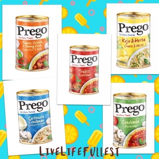 💯 พร้อมส่ง !! PREGO CHEESE & HERBS PASTA SAUCE / CARBONARA MUSHROOM SAUCE / Prego Traditional Pasta Sauce 300-290GM