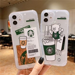 For Tecno POVA 5 4 Pro Spark 10 Pro Spark GO 2023 POVA 2 NEO POP 5 4 LTE Spark 8C 7T 7 Pro 6 Go Camon 18P เคสโทรศัพท์มือถือ แบบใส ลาย Starbucks สร้างสรรค์ สําหรับ