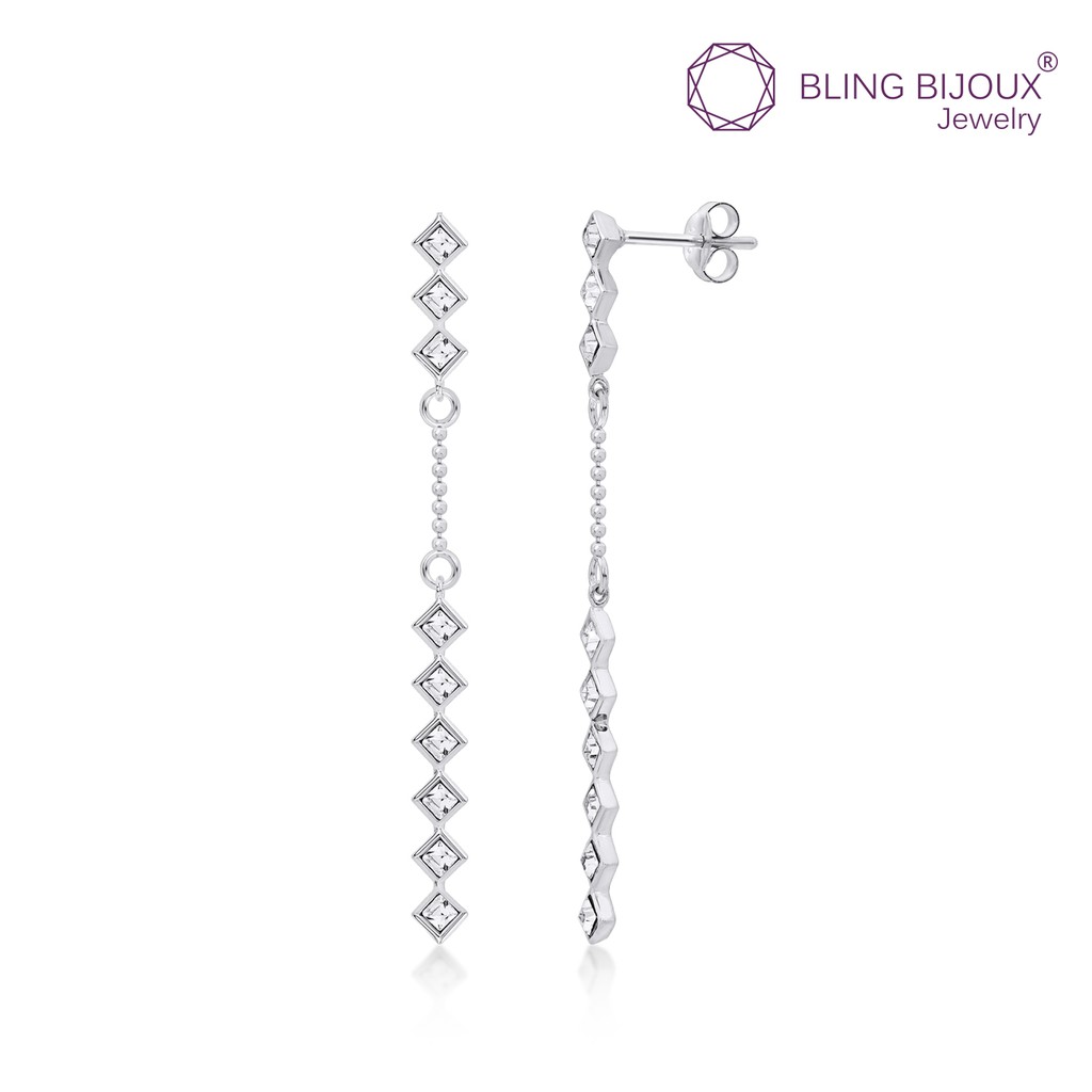 bling-bijoux-ต่างหูเงินแท้-925-แบบห้อย-minimal-style-ตกแต่งด้วยโซ่-และ-crystal-สวยหวาน-สไตล์สาวเกาหลี