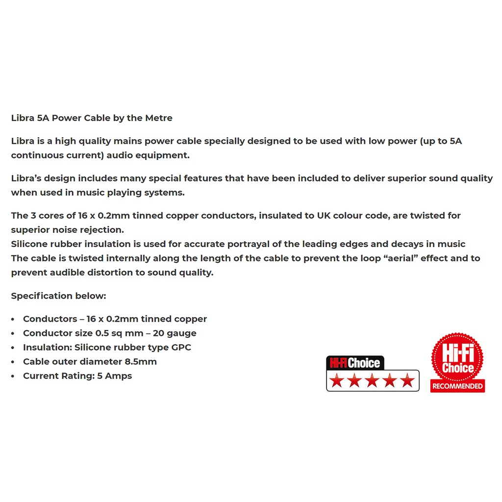 สายไฟขนาดเล็ก Black Rhodium รุ่น Libra 5A Power Cable made in England ...