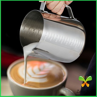 ภาพหน้าปกสินค้าพิชเชอร์ เหยือกเทฟองนม ใช้สตรีมฟอง แต่หน้ากาแฟ นมmilk foam cup ที่เกี่ยวข้อง