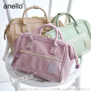 สินค้า anello กระเป๋าถือและสะพายข้าง Retro Mini Boston Shoulder Bag Anello 2 way pu Boston mini ของเเท้ !!!!