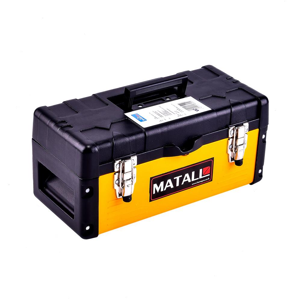 กล่องเครื่องมือเหล็ก-pro-matall-a3002-16-นิ้ว-สีดำ-เหลือง-กล่องเครื่องมือช่าง-tool-storage-box-pro-matall-a3002-16-blac