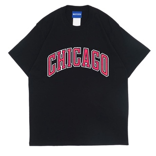 [S-5XL] เสื้อยืด ลาย CHICAGO CHICAGO สีขาว