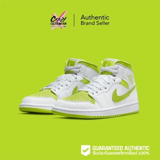 🔥ทักแชทรับโค้ด🔥 Wmns Nike Air Jordan 1 Mid "White Lime" (BQ6472-131) สินค้าลิขสิทธิ์แท้ Nike รองเท้า