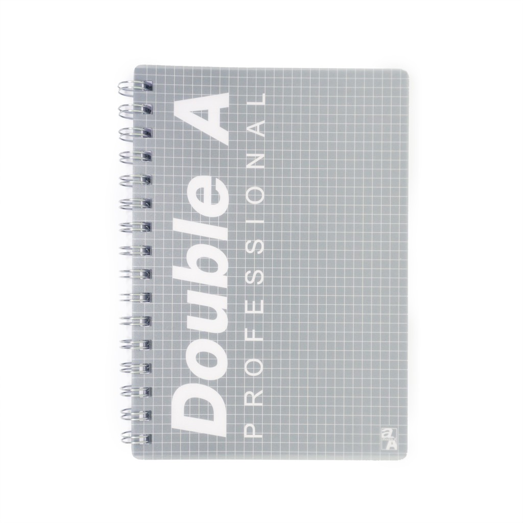 double-a-สมุดสันห่วง-ปกพลาสติก-professional-ขนาด-a5-หนา-70-แกรม-จำนวน-100-แผ่น-คละสี-จำน่าย-4-เล่ม