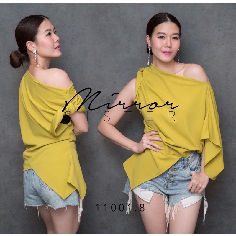 code-11001-8-เสื้อทรงเก๋สีแดง-เสื้อสีชมพู-งานป้าย-mirrorsister